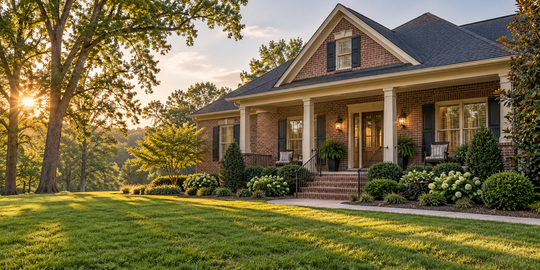 Illustrative image of a welcoming Southern home with a covered porch